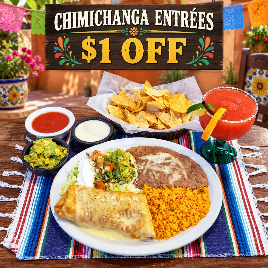 La Cabaña chimichanga entrée for Thursday's special