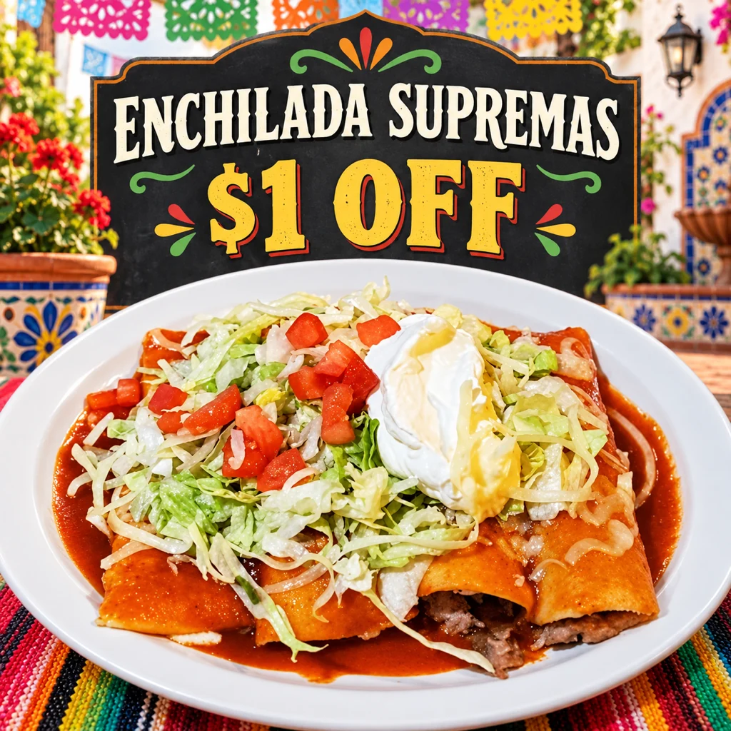 La Cabaña plate of Enchilada Supremas for Wednesday's special