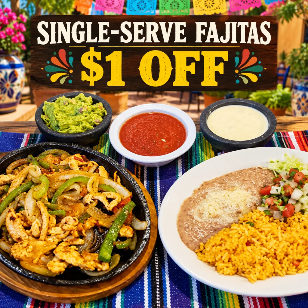 La Cabaña single-serve fajitas for Friday's special